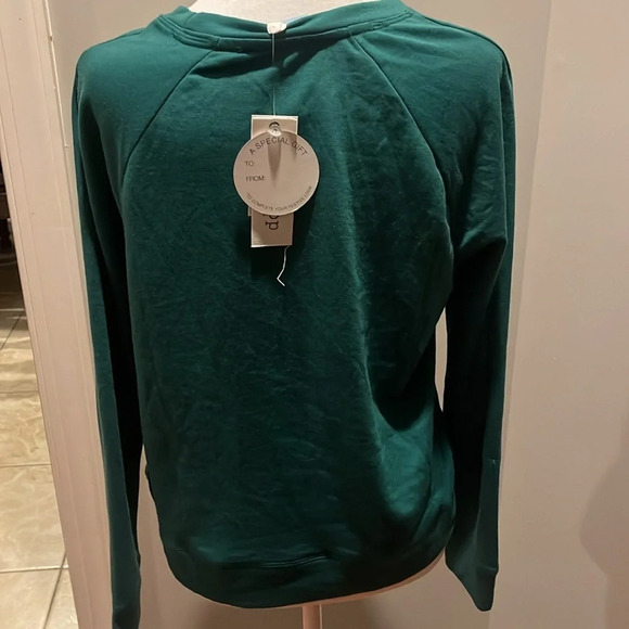 Christmas Sweatshirt owl with sequin SZ S - Picture 3 of 5